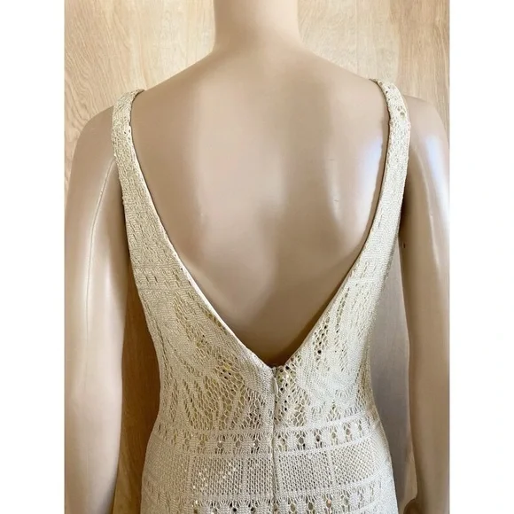 Vintage Jessica McClintock for Gunne Sax Low Back Ivory Lace Maxi Dress sz 4 - Picture 15 of 16